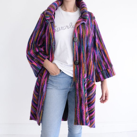 Jackets & Blazers - Sanlodo Milano Multi-Colour Thick Long Sweater Habitat Coat Size XXL